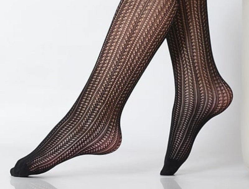 גרביון ילדות שחור תחרה